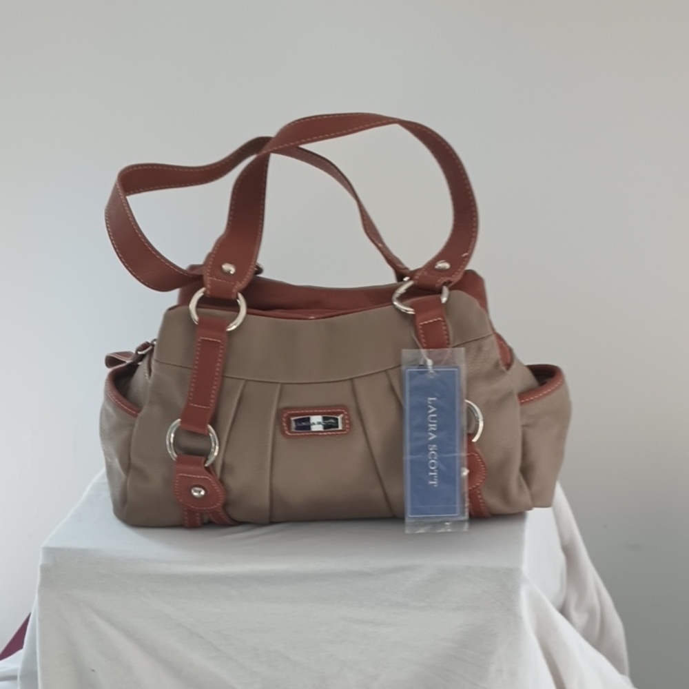 Laura Scott Tan and Brown Women's Bag